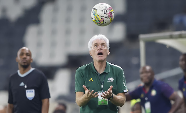 Bafana Bafana coach Hugo Broos during the international friendly against Mozambique at Mbombela Stadium on November 17 2022.