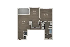 Diagram for floorplan A2E at Linz Luxury Living Apartments