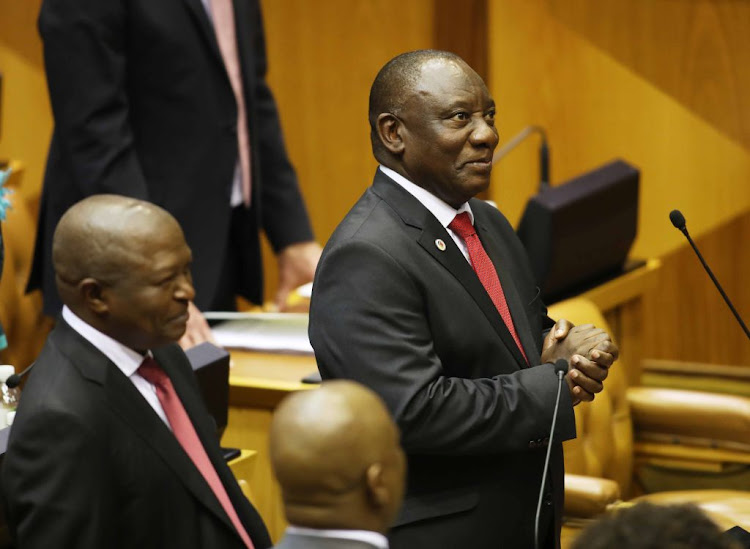 President Cyril Ramaphosa during the state of the nation address in Cape Town on June 20 2019.