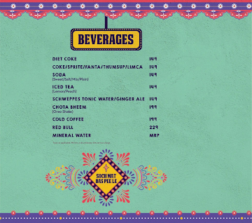 Semi Dhaba menu 