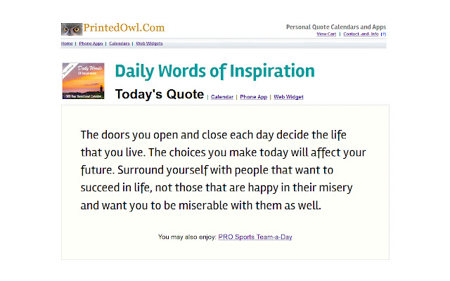 Daily Words of Inspiration chrome extension