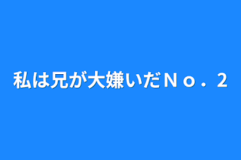 私は兄が大嫌いだＮｏ．2