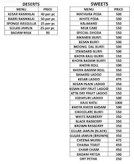 Samrat Bakery And Sweets menu 2