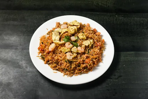 Egg Prawns Manchurian Rice