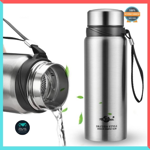 Bình Giữ Nhiệt Cao Cấp Inox 1000Ml Bình Nước Giữ Nhiệt Cute 1 Lít