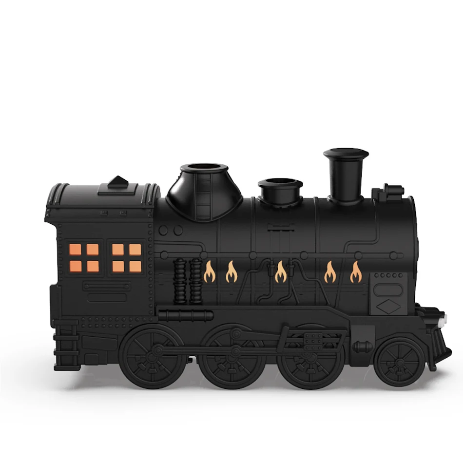 Diffuseur d'huiles essentielles Aromathérapie Train, double vaporisation, humidificateur ultrasonique de bureau. Anneaux de fumée.