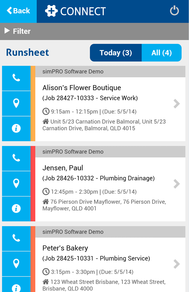 simPRO Connect Unsupported Screen 2