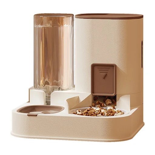 New Pet Cat Large Capacity Water Dispenser Dry Wet Separation for Automatic Feeder Drinking Water Supplies Food Containe