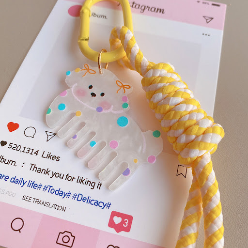 Title 3, Polka Dot Comb Puppy gevlochten touw auto sleut...