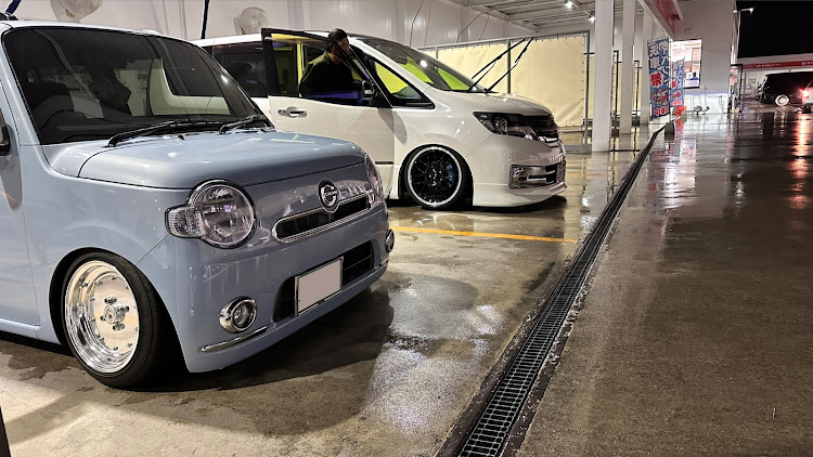 ミラココアの洗車したら☔️・☔️降っても洗車🤣・生脚コラボ・週末はイベント参戦に関するカスタム事例の投稿画像2枚目