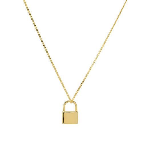 Title 1, Small lock necklace crafted in 925 sterling sil...