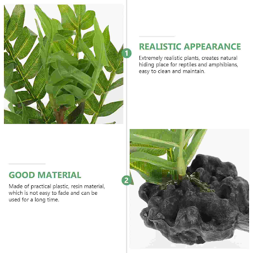Terrarium Decorative Reptile Habitats Lizard Tank Accessories Fake Plants Reptiles Spider