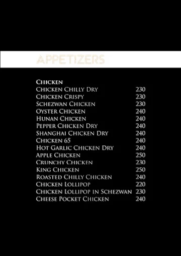 Sammy's Kitchen menu 