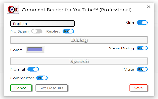 Comment Reader for YouTube™ (Professional)