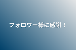 フォロワー様に感謝！