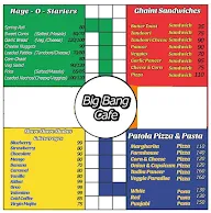 Big Bang Italian Cafe menu 1