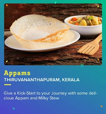 Appams and Onion Rich Coconut Milky Stew At Thiruvananthapuram Station are the best food combo when in South India