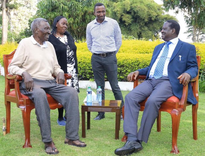 Late businessman and politician Nginyo Kariuki (left) and ODM leader Raila Odinga.