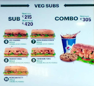 Subway menu 4