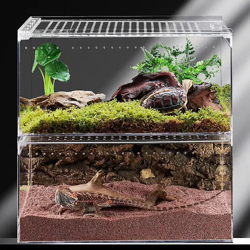 Acrylic Reptile Breeding Box Spider Lizard Amphibian Terrarium Pet Habitat Arboreal Tarantula Enclosure For Home Rearing