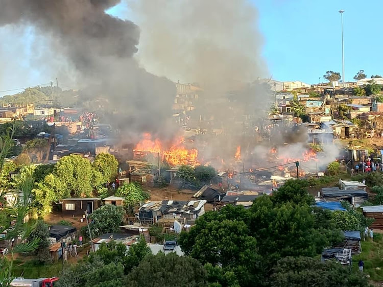 Scores of people lost their homes and possessions during a fire in Bossiesgif, Plettenberg Bay, on Tuesday