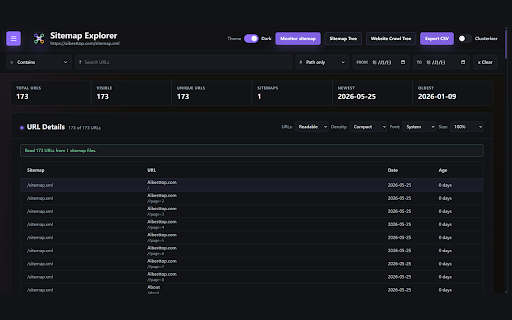 Sitemap Explorer screenshot 3