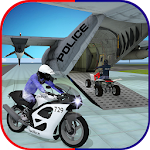 Cover Image of Télécharger US Police Airplane: Kids Moto Transporter Games 1.0 APK