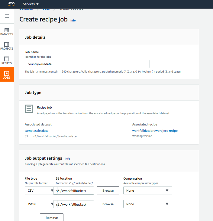 AWS Glue DataBrew