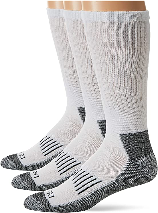 Dickies Men's 3 Pack Heavyweight Cushion Compression Work Crew Socks