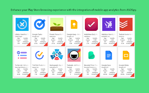 AsoSpy for Google Play Store