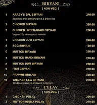 Araby's Restaurant menu 5