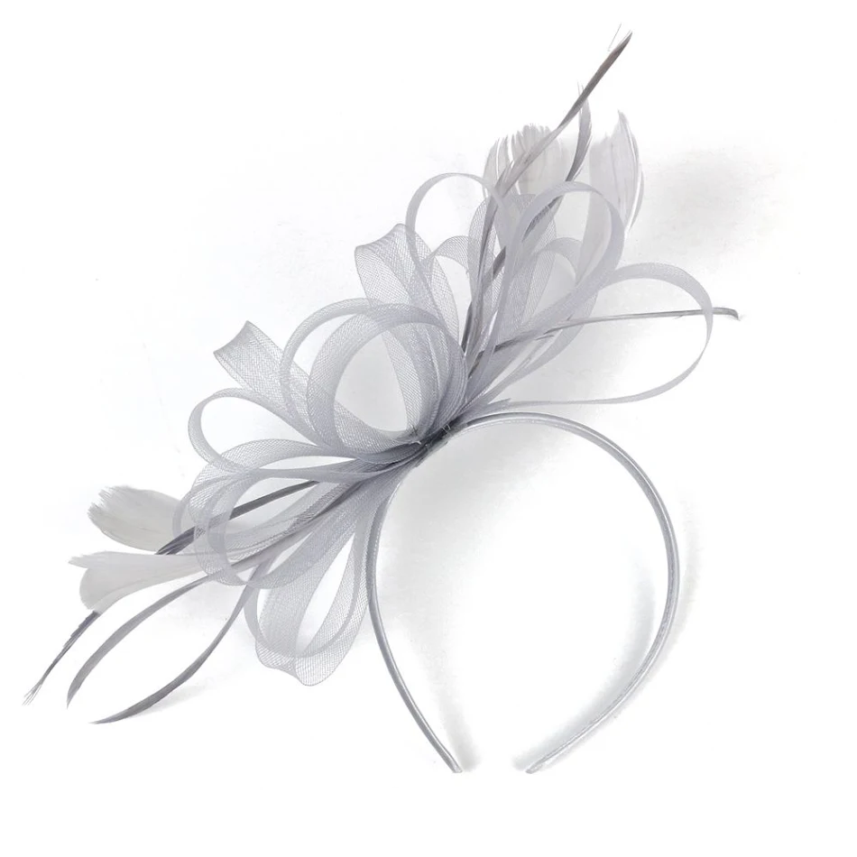 Eenvoudige retro haarspeld haaraccessoires met veren en mesh, voor een elegante vintage look, gemakkelijk te gebruiken.