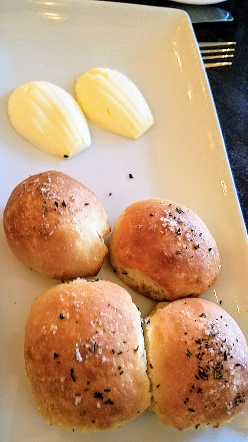 Verdigris bread rolls for four