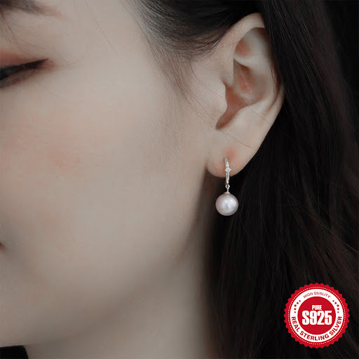 Title 3, S925 Sterling Silver Rhinestone Pearl Earrings....