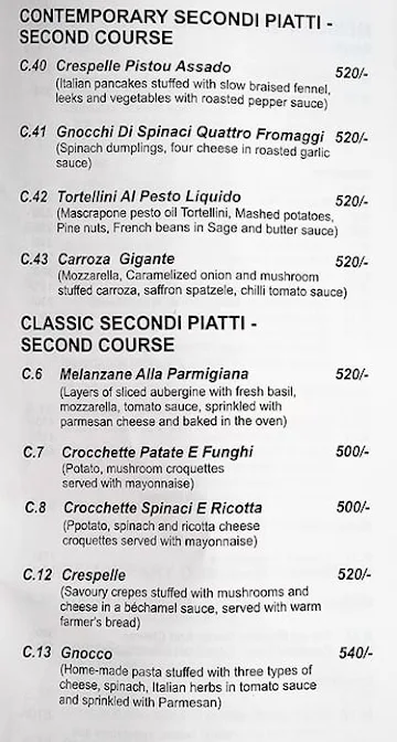 Little Italy menu 