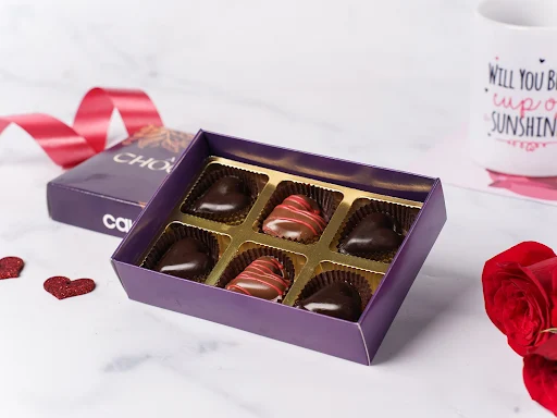 Heart Chocolate Box - 6 Pc