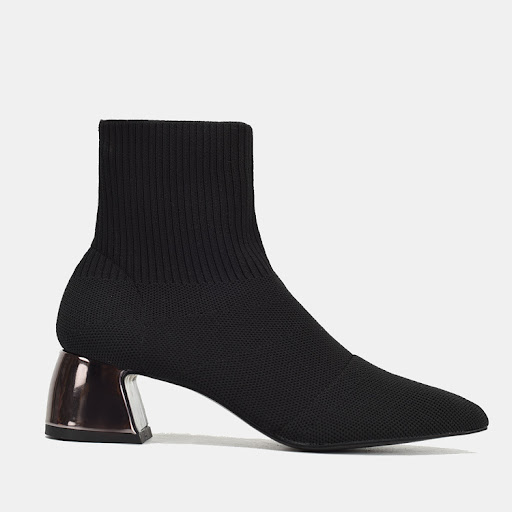 Title 7, Mid-tube pointed toe stretch ankle boots offer ...