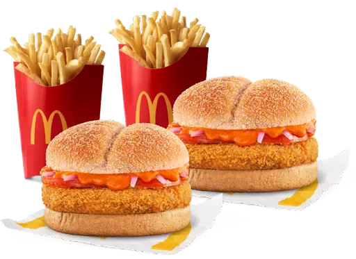 2 McAloo Tikki + 2 Fries (L)