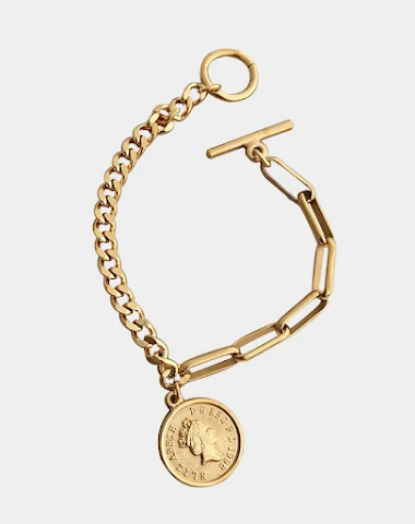 Coin T-buckle bracelet chic French - 0