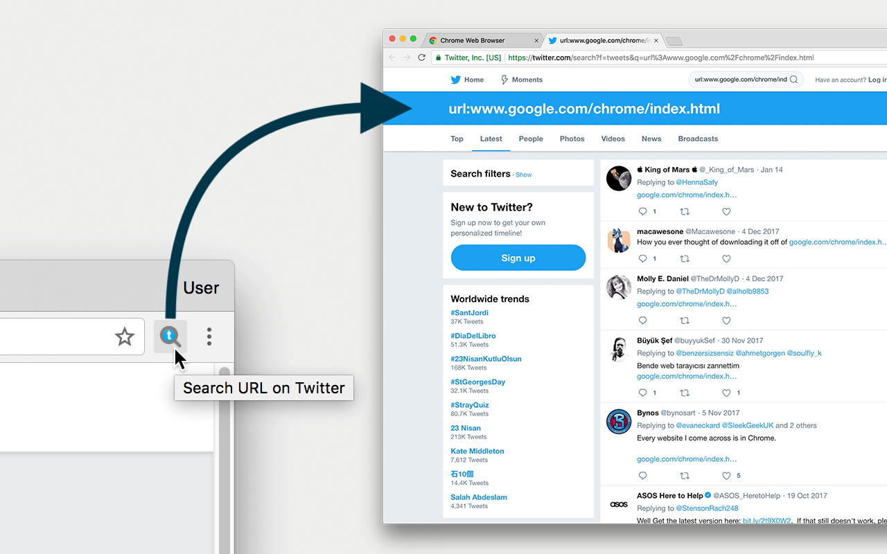 Search URL on Twitter Preview image 0