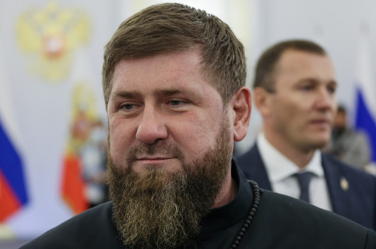 Chechen leader Ramzan Kadyrov attends a ceremony to declare the annexation of the Russian-controlled territories of four Ukraine's Donetsk, Luhansk, Kherson and Zaporizhzhia regions, after holding what Russian authorities called referendums in the occupied areas of Ukraine that were condemned by Kyiv and governments worldwide, in the Georgievsky Hall of the Great Kremlin Palace in Moscow on September 30 2022. Picture: Sputnik/Mikhail Metzel via REUTERS