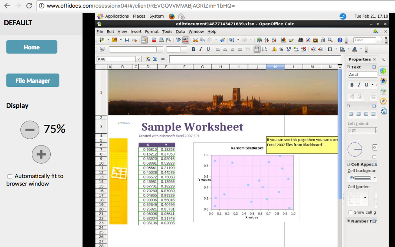 OpenOffice Calc online for xls spreadsheets Preview image 4