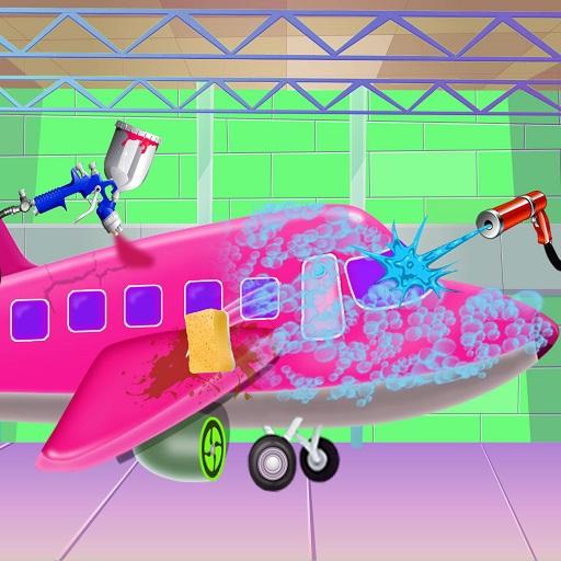 Messy Airplane Cleaning Washing Dirty Plane