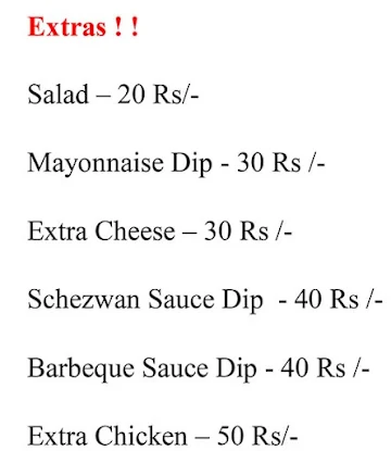 Paltan Shawarma menu 