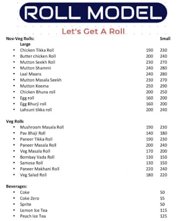 Roll Model menu 