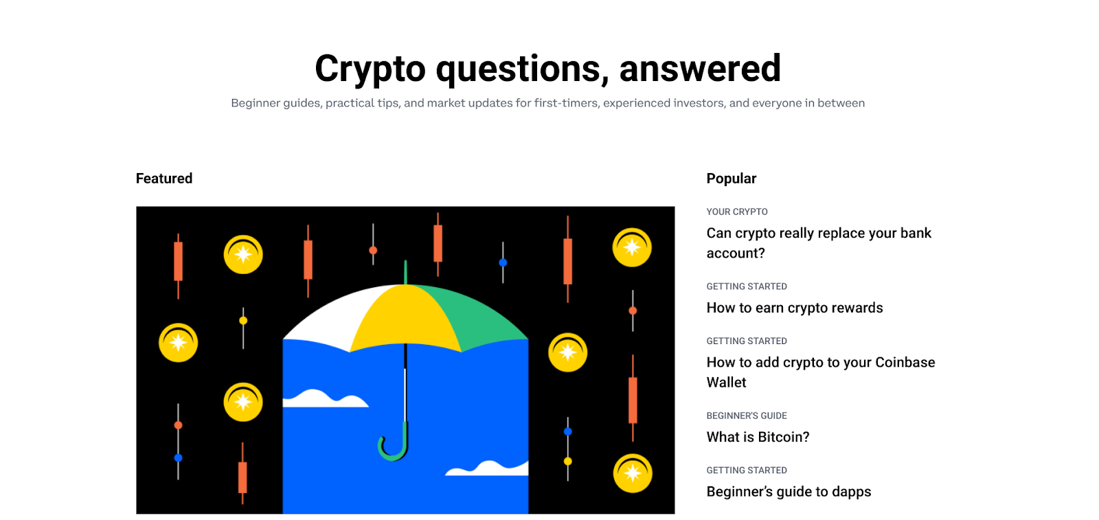 Coinbase Blog Section 