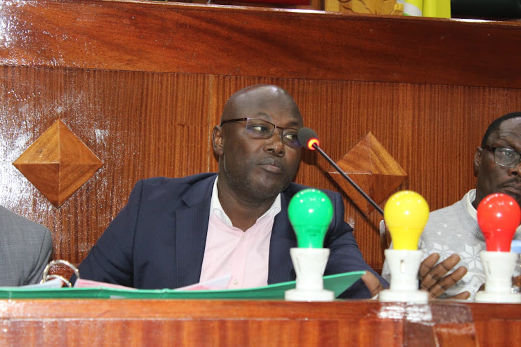 Nairobi County Assembly Majority leader, Peter Imwatok during an ad-hoc committee at the chambers, Nairobi on January 23, 2024