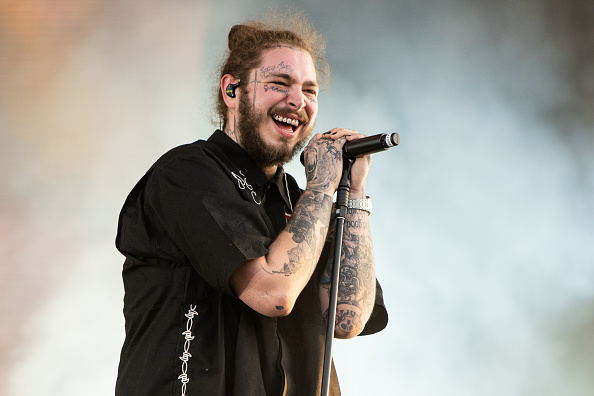 Post Malone performs during Wireless Festival 2018 on July 6th, 2018 in London, England.