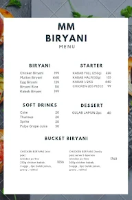 MM Biryani menu 1