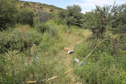 The crime scene where a 15-year-old girl was raped and subsequently killed the rapist with his own gun on Saturday in Wedela, West Rand. 